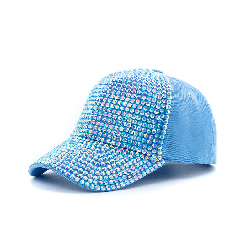 Light Blue Rhinestone Hat – Adorned display picture 1