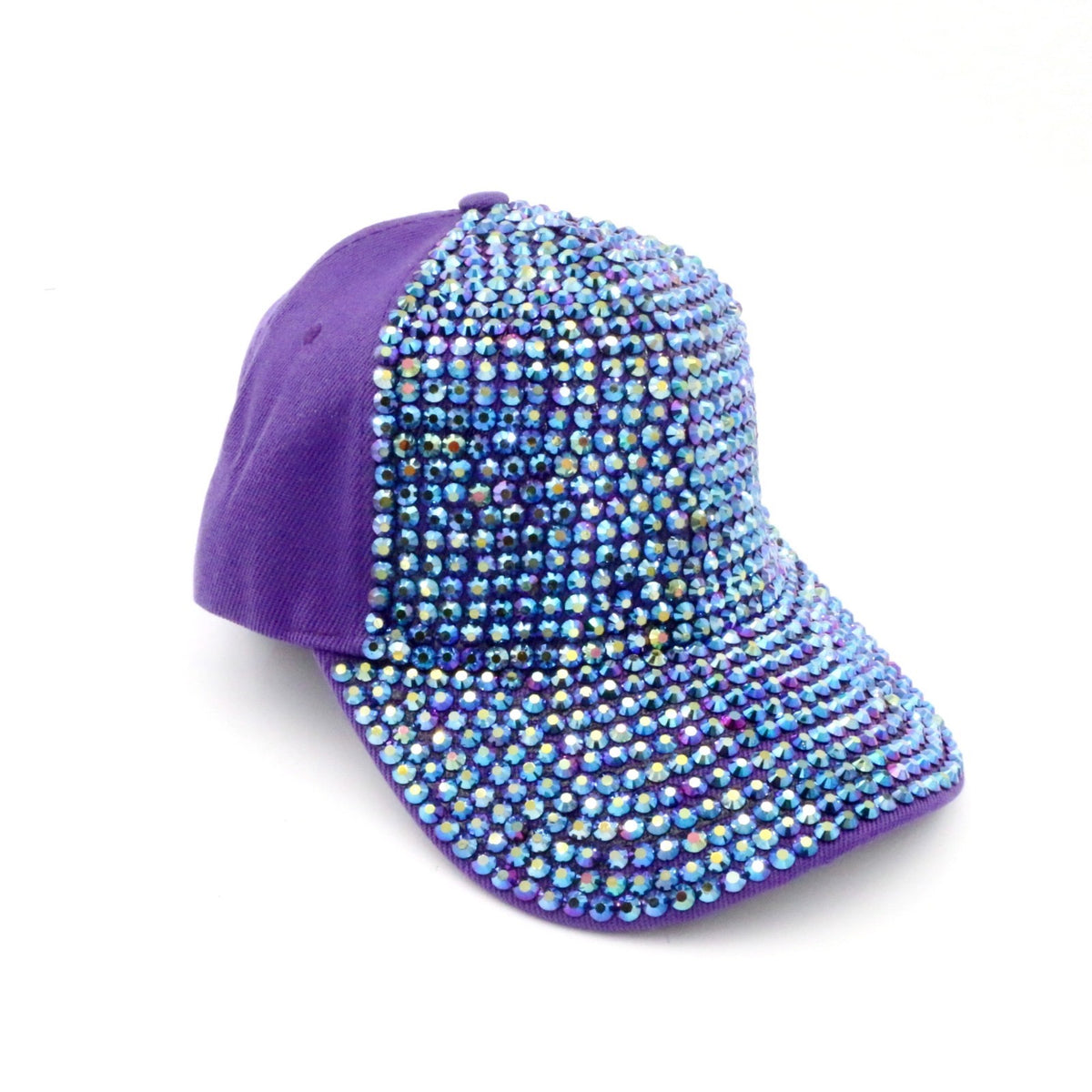 Purple Rhinestone Hat