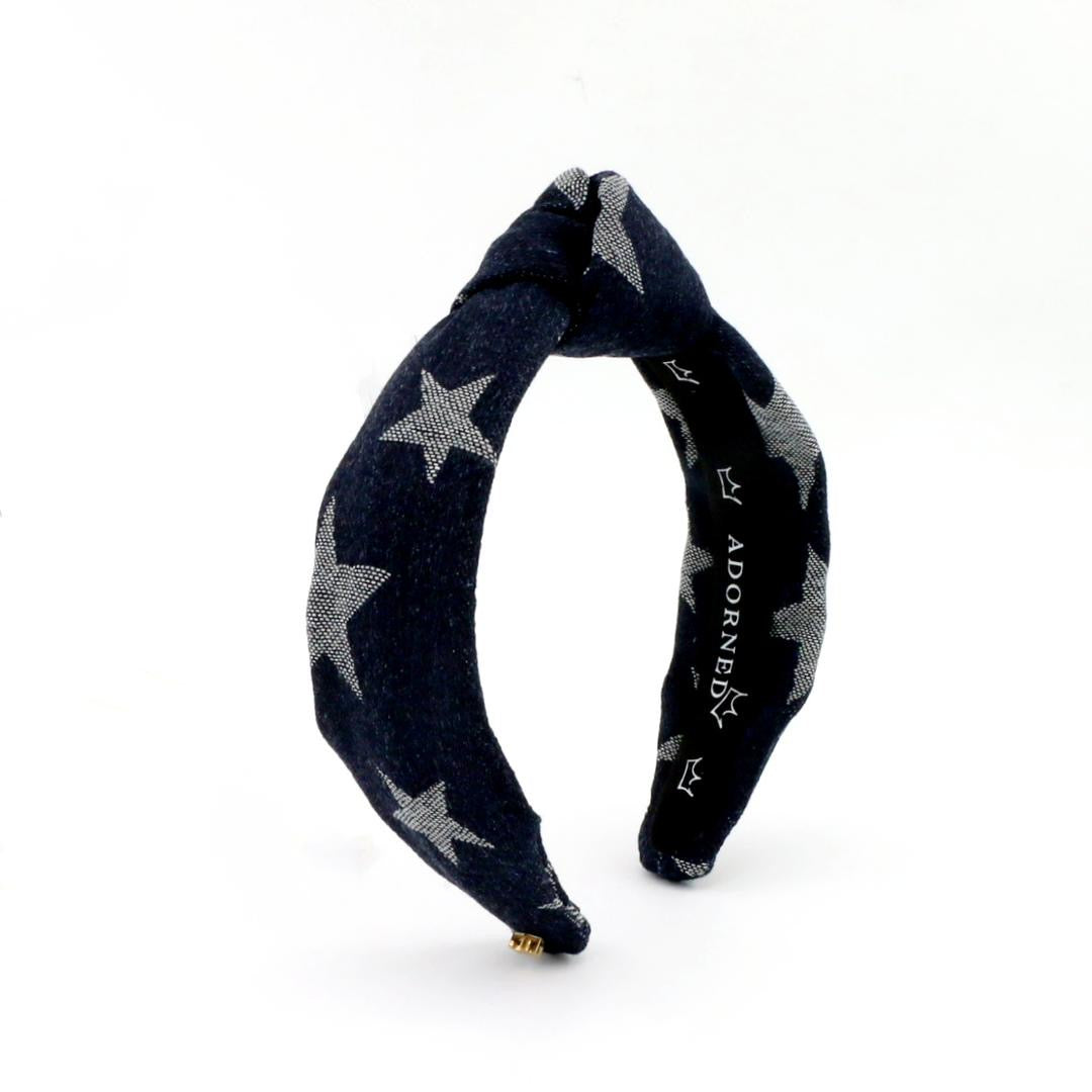 VELVET HAIR TIE PALE ORANGE W/GOLD STAR VELVET HAIR TIE PALE ORANGE W/GOLD STAR