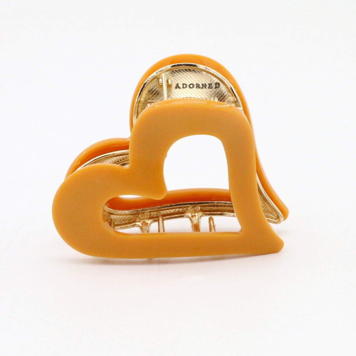 Pumpkin Spice Mini Heart Claw Clip
