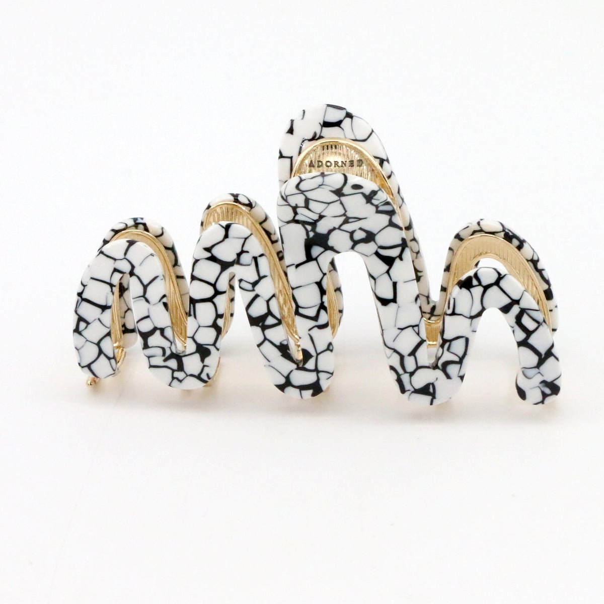 XL Ink & Ivory Claw Clip