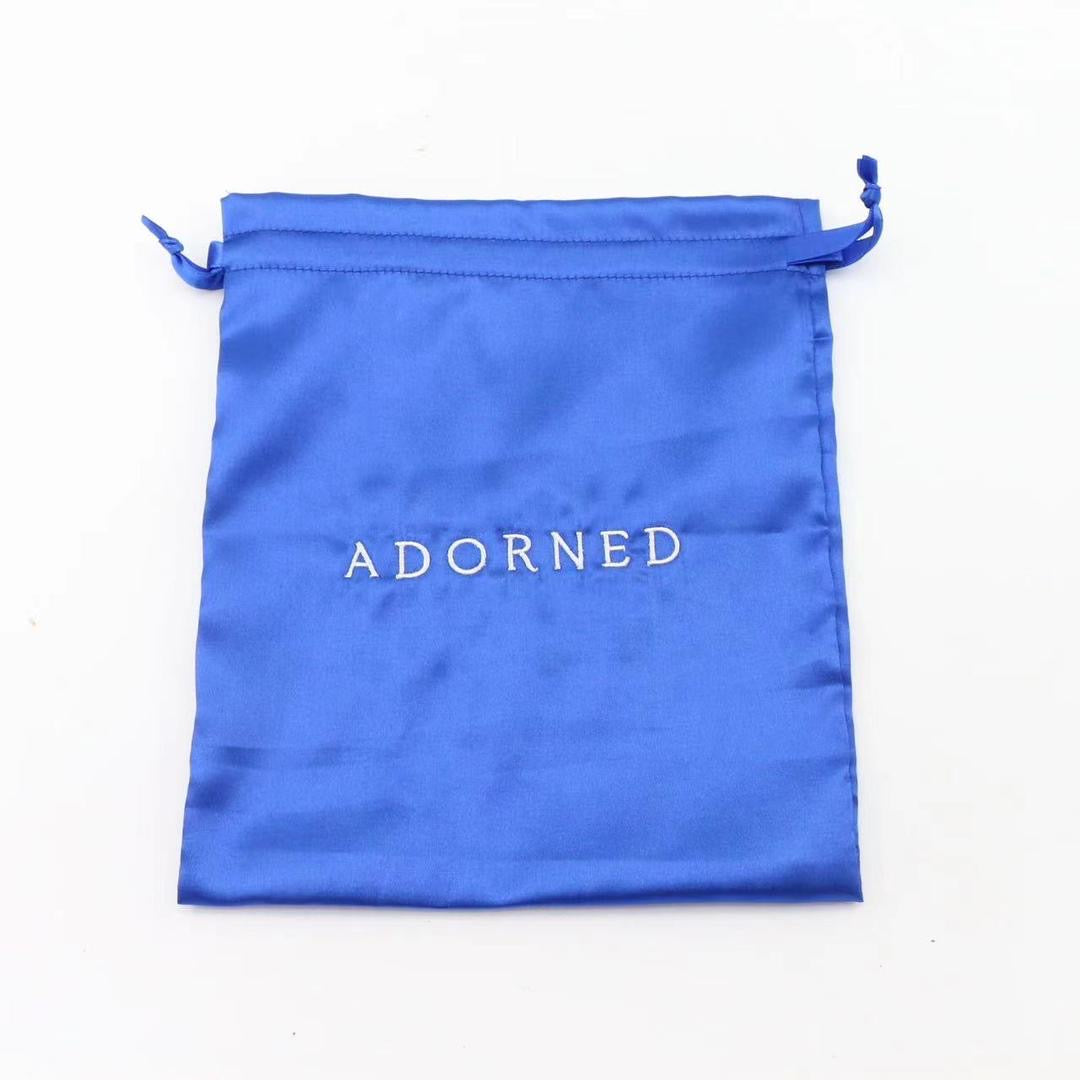 Royal Blue Satin Pouch