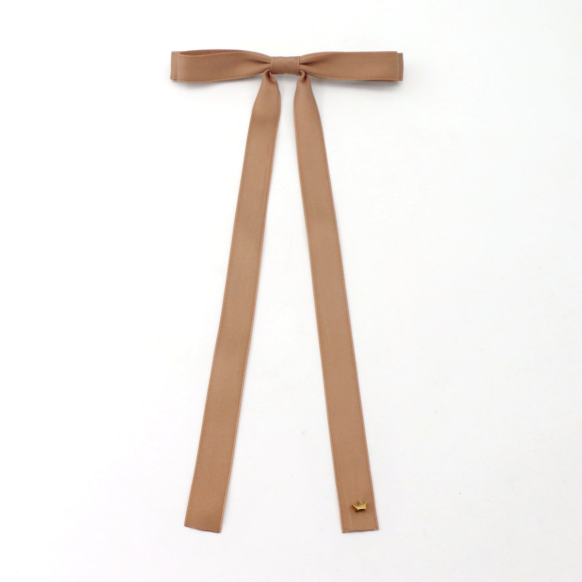 Mocha XL Ribbon Bow Clip