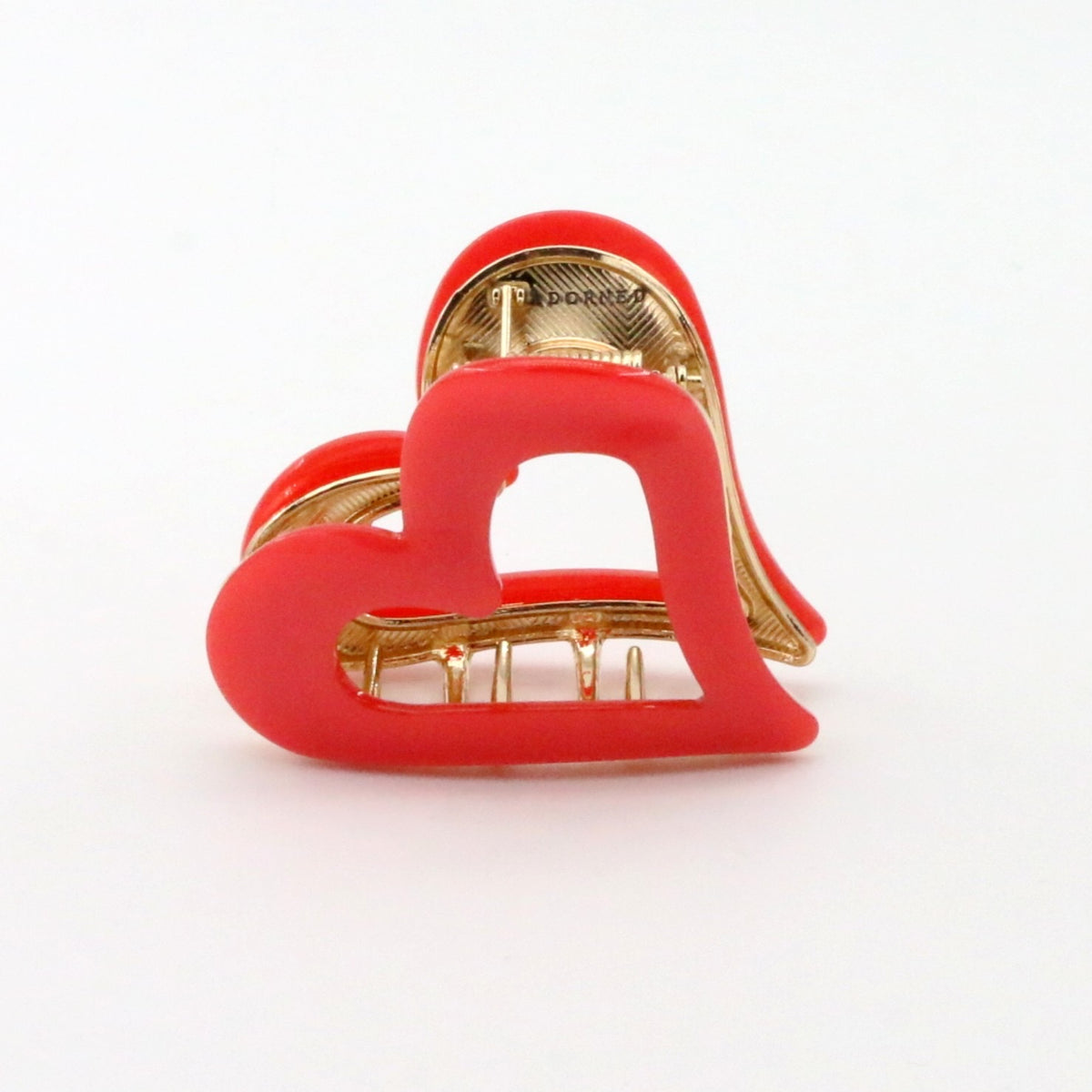 Sunset Topaz Mini Heart Claw Clip