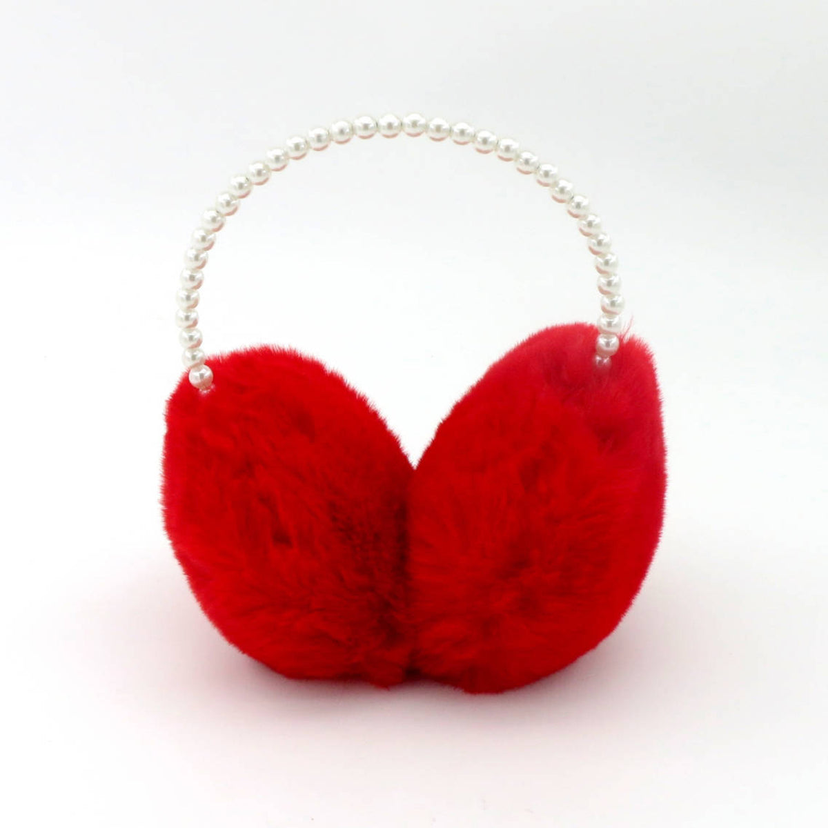 Luxe Red Pearl Earmuffs