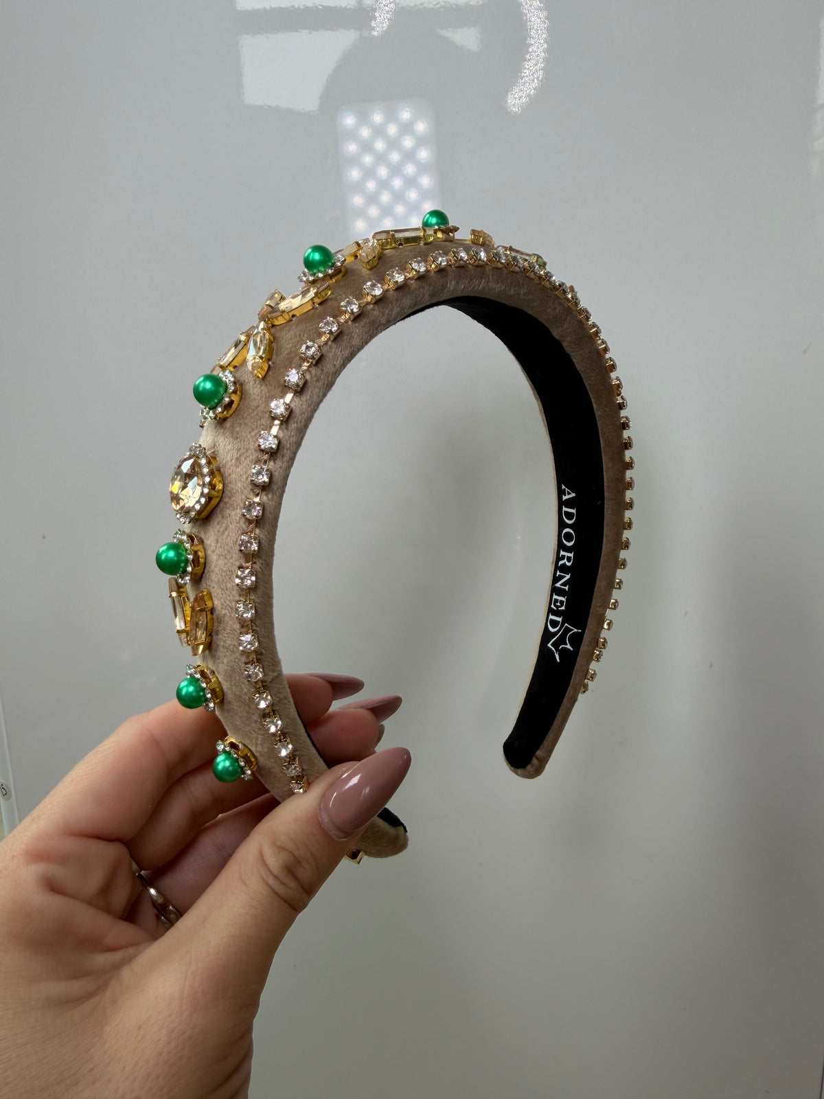 Suede & Gold Slim Crown