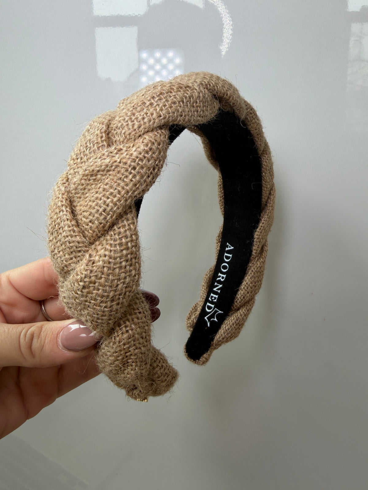 Braided Burlap Headpiece